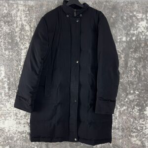 Centigrade Sz M Down Waterfowl Feather Filled Coat Black Snap Button Zip Jacket